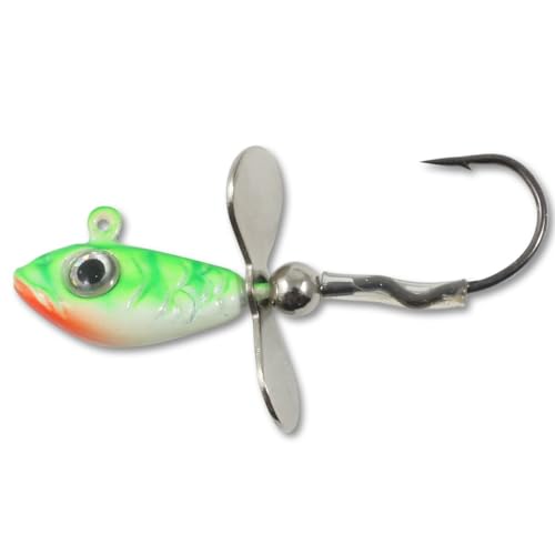 Whistler Jig Lure - UV Glo Perch, 3/8 Oz - Assorted Colors