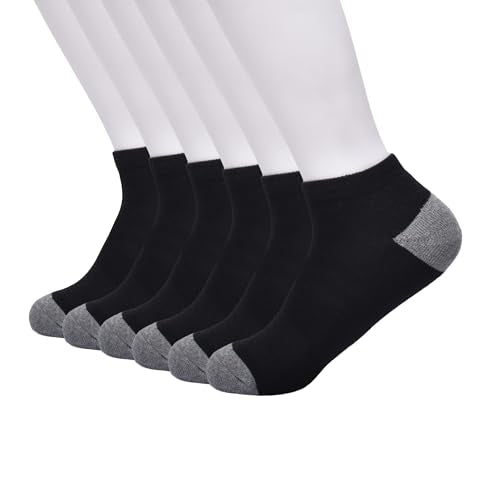 GAP Men's Original Black Split Welt Low Cut Socks 6-Pack, One Size