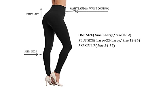 High Waist Stretch Workout Leggings - Full Length Dark Green