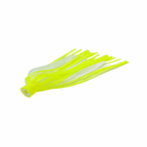 Crazy Legs Skirt for Fishing - 3-Inch, White & Yellow, 2 Pack