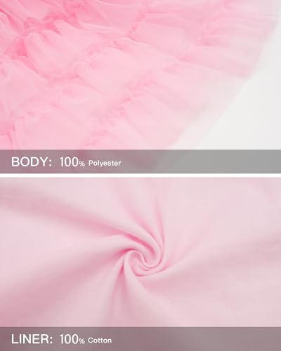 Stelle Pink 4-5T Toddler Girls Tutu Skirt Layered Tulle Ballet Dancewear