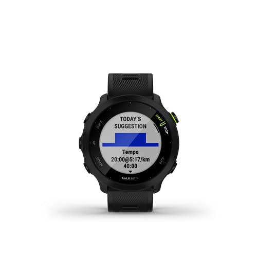GPS Running Watch - Garmin Forerunner 55 with Daily Workouts - Black
