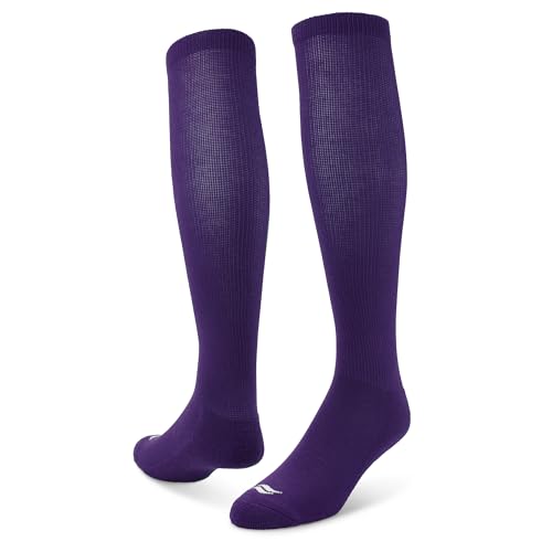 Over-the-Calf Athletic Performance Socks - 2 Pairs, X-Small-Large, Purple