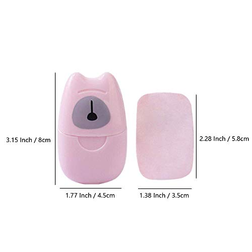 Portable Disposable Soap Paper Sheets - 50 Count - Pink