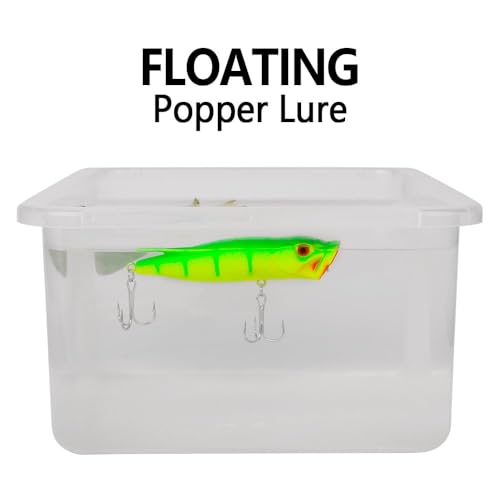 3D Eyes Floating Topwater Popper Fishing Lures - 5pcs Mixed Colors