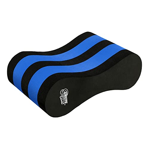EVA 5-Layer Pull Buoy Leg Float - Pool Training Aid - Black with Blue