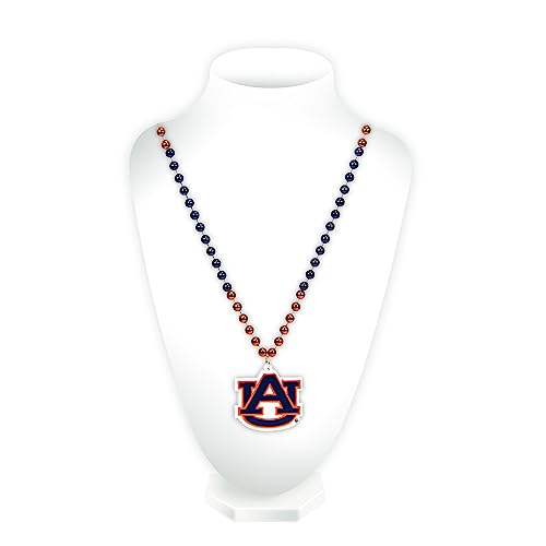 Auburn Tigers Team Logo Mardi Gras Style Beads - 21-Inch