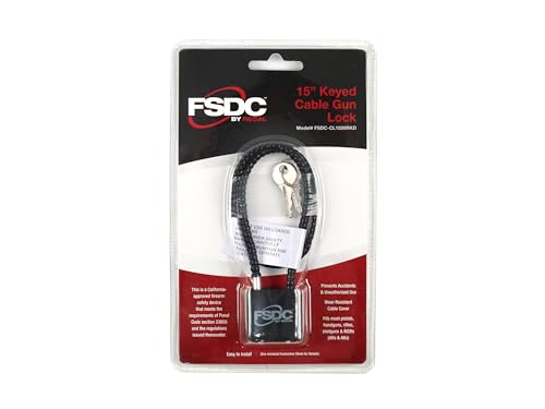 15-Inch Gun Cable Lock with 2 Keys - California DOJ Approved