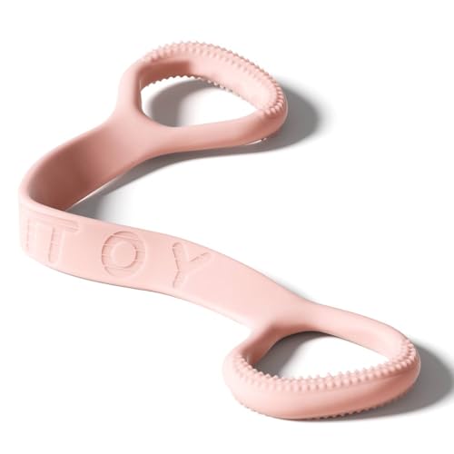 Figure 8 Resistance Band - Elastic with Comfortable Handles, 20 LB - Pink