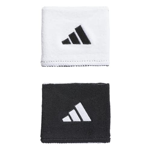 Reversible Wristband - Unisex, Moisture-Wicking, Stretch Fit - White/Black/One Size