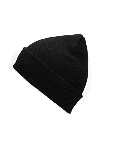 Soft Black Beanie Hat for Men & Women - One Size