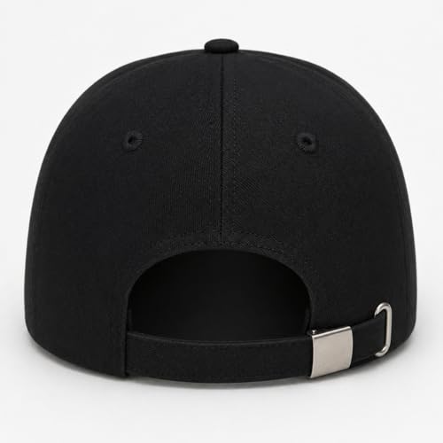 Black Christian Baseball Cap with Three Nails Cross Embroidery - Unisex Faith Hat