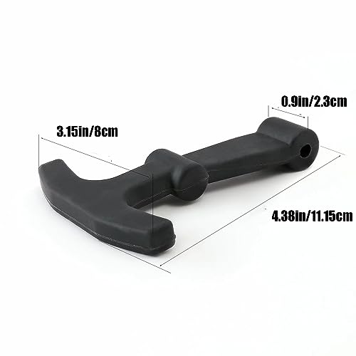 Cooler Replacement Lid Latches - Durable Rubber T-Latch, 2 Pack, Black