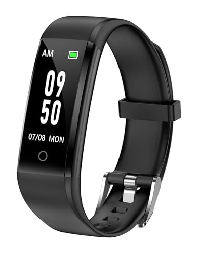 No Bluetooth Pedometer Watch - Waterproof Fitness Tracker - Black