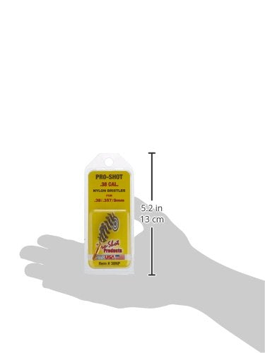 6mm Nylon Bore Brush - Heavy-Duty Brass Core for .38 CAL