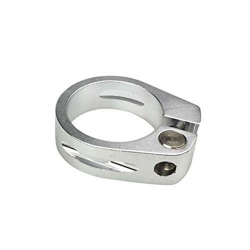 Aluminum Alloy Bike Seat Post Clamp - Silver, 28.6mm