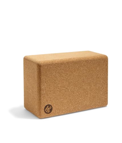 Cork Yoga Block - 4" x 6" x 9" Extra Firm Support for Yoga & Pilates