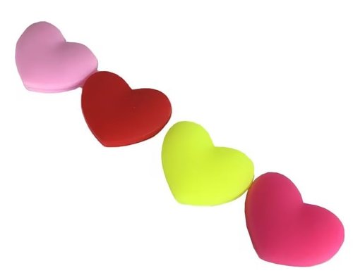 Jinshining Red Heart Shape The Heart Shape Tennis Racket Vibration Dampener Soft Silicon Racket Dampener Cartoon Shape Tennis Racquet Shock Absorbers Tennis Racket for Racquetball