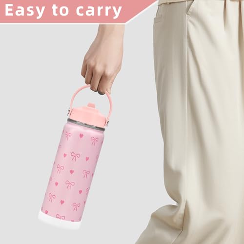 Straw Lid & Silicone Boot for Wide Mouth Water Bottles - Pink