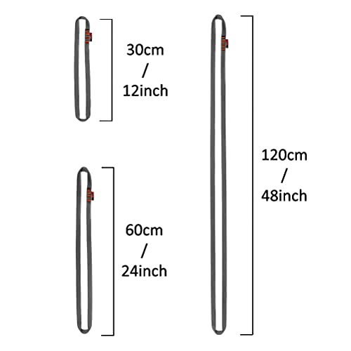 16mm Nylon Sling Runner - 22kN, CE Certified, Gray, 30cm