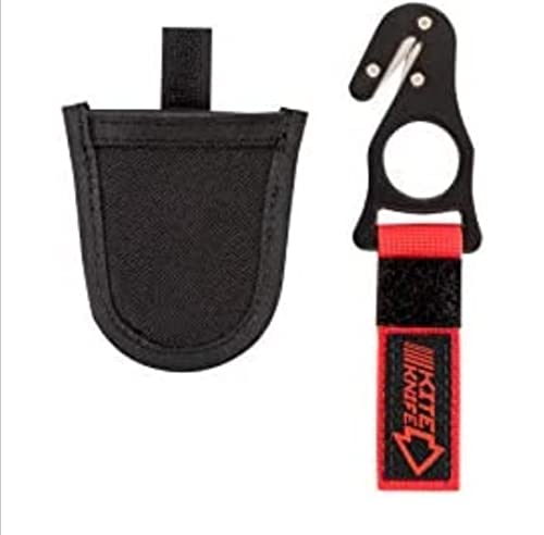 Paragliding Safety Harness with Kite Hook - Red/Black