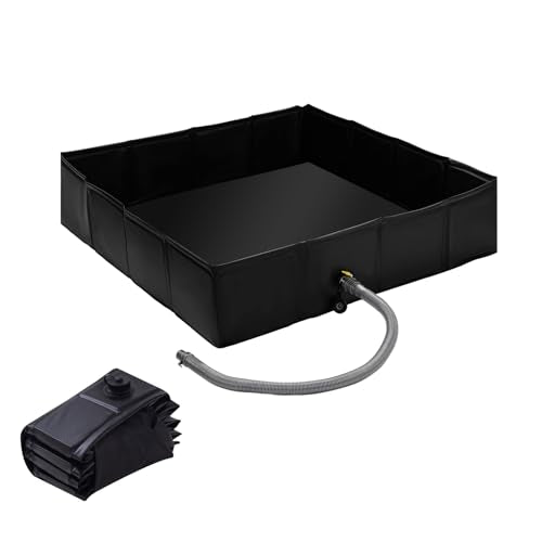 Wintogo 41 x 41 x 10 in Portable Foldable Shower Pan with Detachable Drain Pipe for RV, Outdoor & Indoor Use