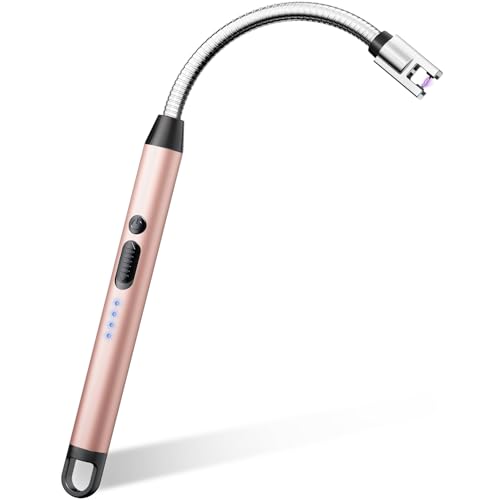 Electric Candle Lighter with Flexible Neck - Rose Gold
