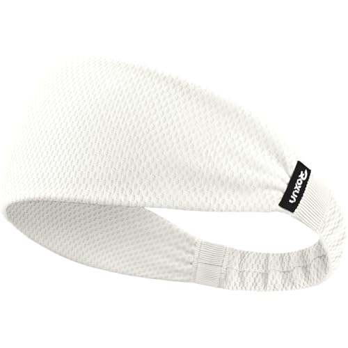 Breathable Sweatband for Running - White Sport Headband