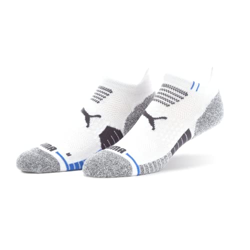 PUMA Unisex Tech Single Tab Socks Large Bright White-Nebulas Blue