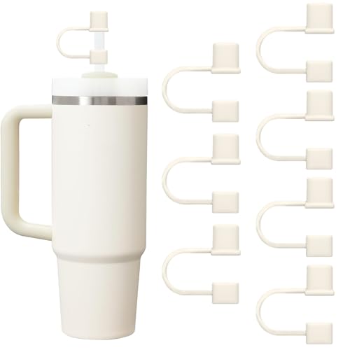 7-Piece Silicone Straw Cover Set for 30oz & 40oz Tumblers - Off White