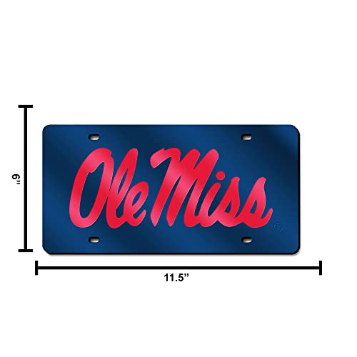 NCAA Florida Gators Laser Inlaid Metal License Plate Tag - Ole Miss Rebels