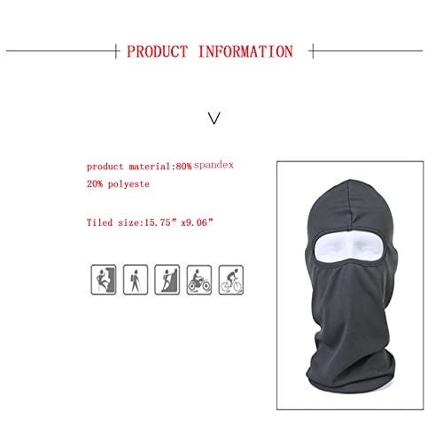 UV Protection Balaclava Neck Gaiter - Breathable Sun Shield Mask - White