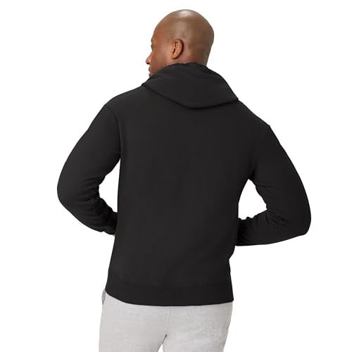 Hanes Men’s Originals Fleece Hoodie Garment Dyed Black (Medium) – Unisex Sweatshirt