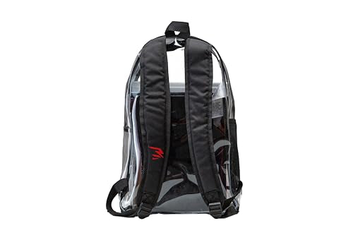 Clear Backpack for School - 23L, Adjustable Straps, Black