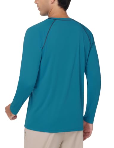 baleaf Men's UPF 50+ Sun Protection Shirts Long Sleeve Rash Guard