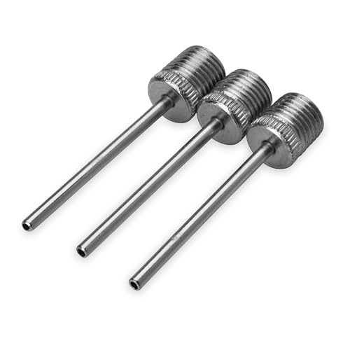 Ball Pump Needles with Metal Inflation Tips & Compact Case - Metallic