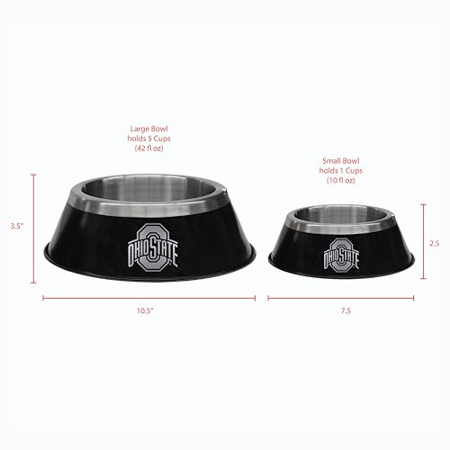 Ohio State Buckeyes Pet Bowl - Small, Laser-Etched Stainless Steel