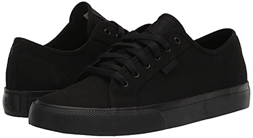 DC mens Manual Low Top Vegan Friendly Casual Skate Shoe, Black, 9.5 US