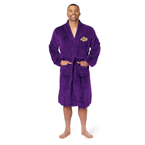 Northwest Lakers Silk Touch Bathrobe - Unisex Officially Licensed Large-X-Large