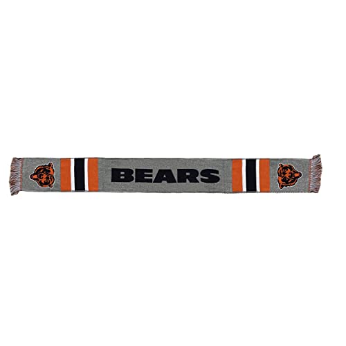 Chicago Bears NFL Grey Woven Scarf - Team Logo Design