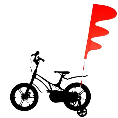 Kids Bike Safety Flag - Dinosaur Tail Design, Rear Axle Mount
