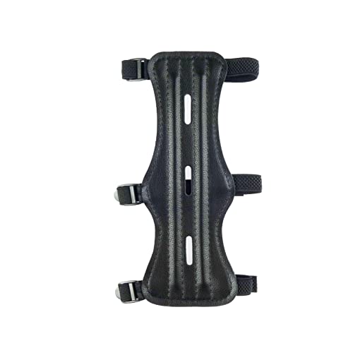 Adjustable Archery Arm Guards - 2 Pack Leather Forearm Protectors