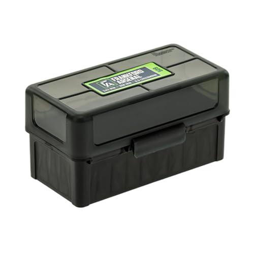 Hinge-Top Ammo Storage Box - 50 Count 509 - Durable Polymer Case