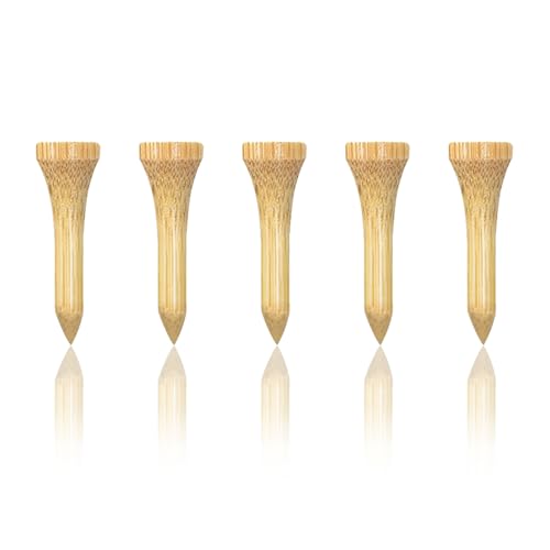 100 Count Natural Hardwood Golf Tees - 1-1/2 Inch, Natural Color