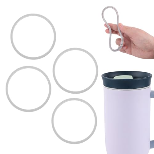 4-Piece Silicone Gasket Replacement for Owala 40oz Tumbler - Gray