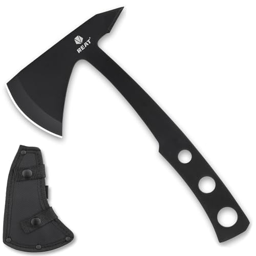 9.5-Inch Full Tang Throwing Axe with Steel Blade & Sheath for Camping & Hunting