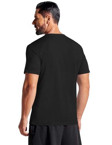 Men's Quick Dry Athletic T-Shirts 3 Pack - Small, Black