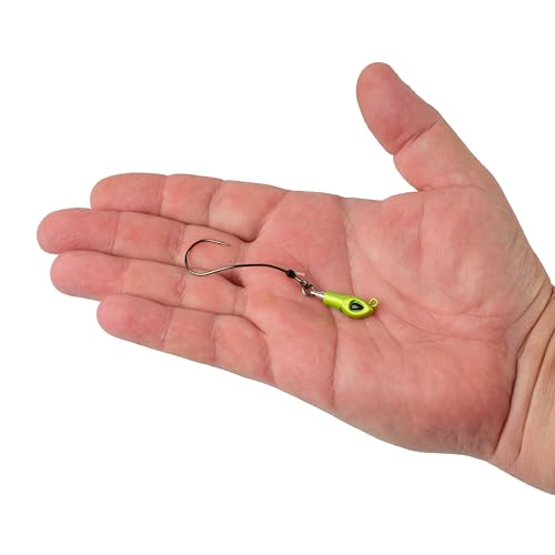 Fishing Jig with Hydrodynamic Lead-Alloy Head - Antifreeze, 1/4 oz, 1/0 Hook