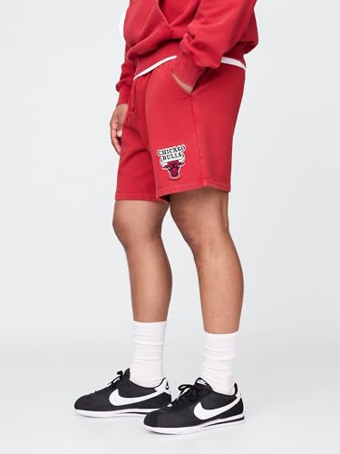 Men's NBA Fleece Athletic Shorts - Bulls Modern Red - Medium