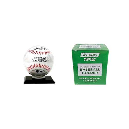 Acrylic Baseball Display Case Holder with Black Base - Qty 1